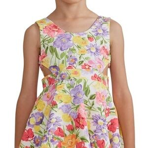 Size 10 Girls Abel & Lula Colorful Floral Kids Formal Dress